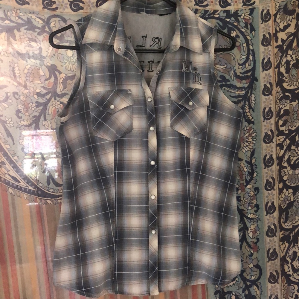 Hardly Davidson sleeveless top small